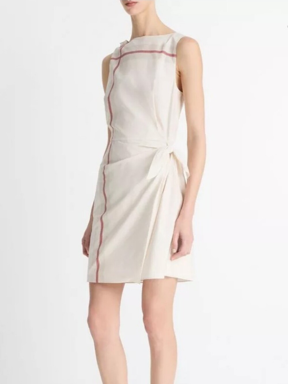 Vince Handkerchief-Stripe Wrap Dress